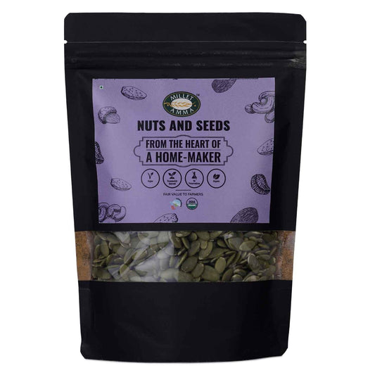 Organic Pumpkin Seeds Organic 250 Gms | Rich in Antioxidants & Source for Minerals Vitamins | Contains Good Fat | Suitable for Making Smoothies Granola Bowls and Health Bars