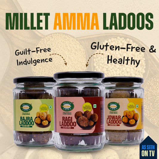 Laddo Combo | Pack of 3 Varieties ( Ragi , Jowar & Bajra Laddoo)