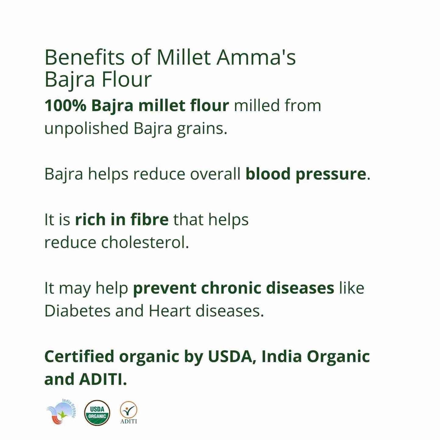 Bajra (Pearl Millet) Flour Organic 500 G