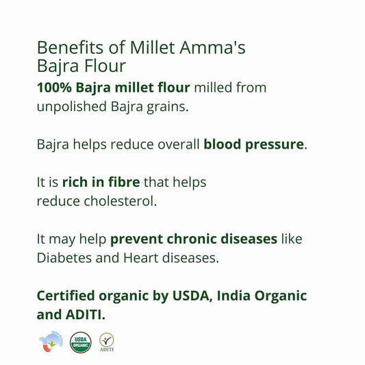 Bajra (Pearl Millet) Flour Organic 500 G