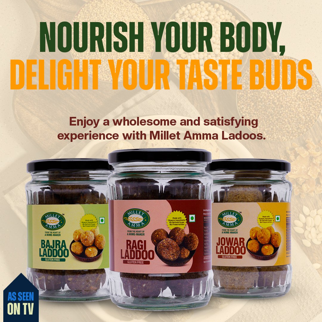 Laddo Combo | Pack of 3 Varieties ( Ragi , Jowar & Bajra Laddoo)