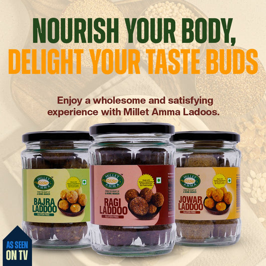 Laddo Combo | Pack of 3 Varieties ( Ragi , Jowar & Bajra Laddoo)
