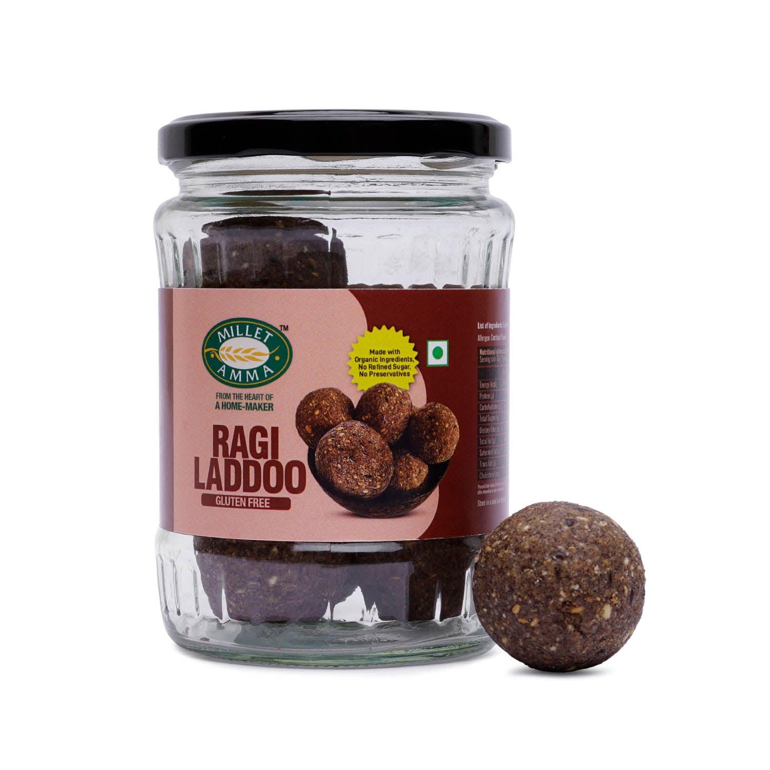 Ragi Ladoo 300g | Ready to Eat | Made with Jaggery | ( Flavours or Colors , No Preservatives