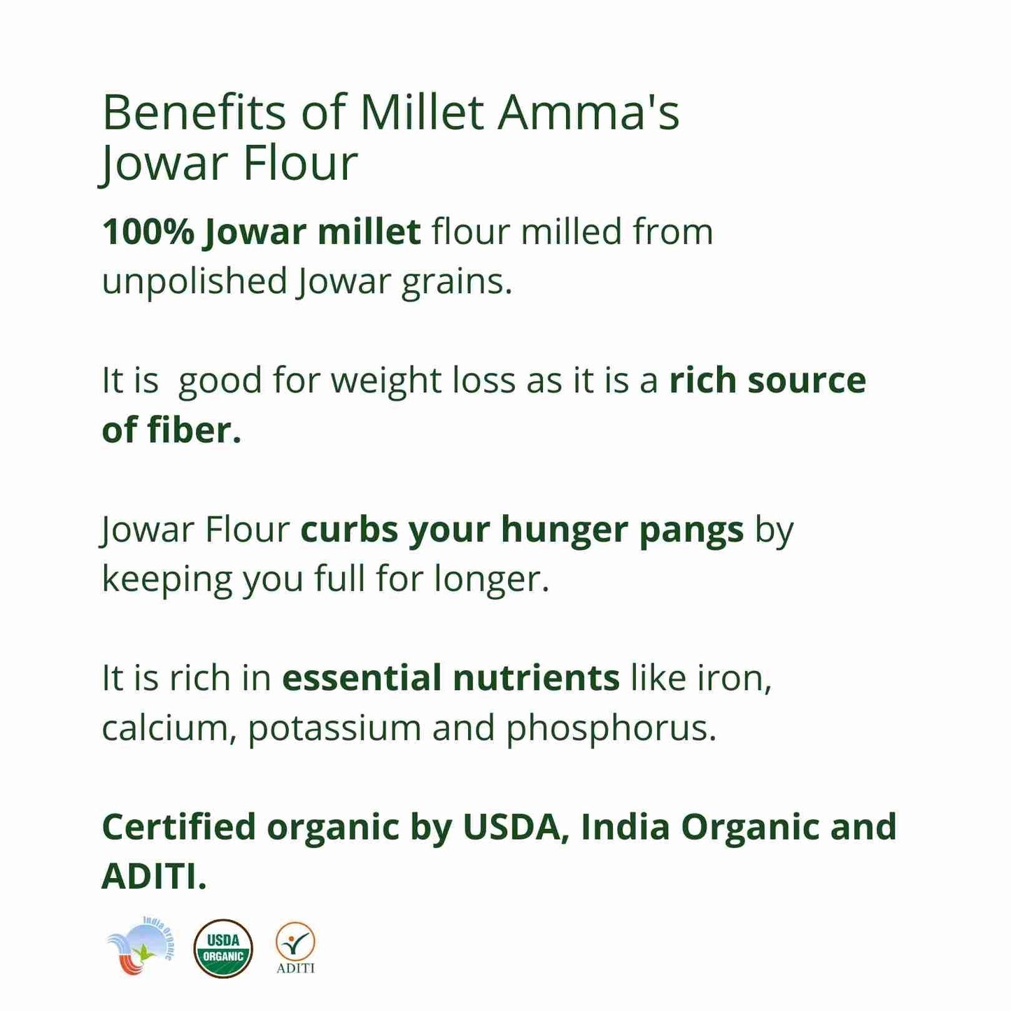 Jowar Millet Flour Organic 500 G