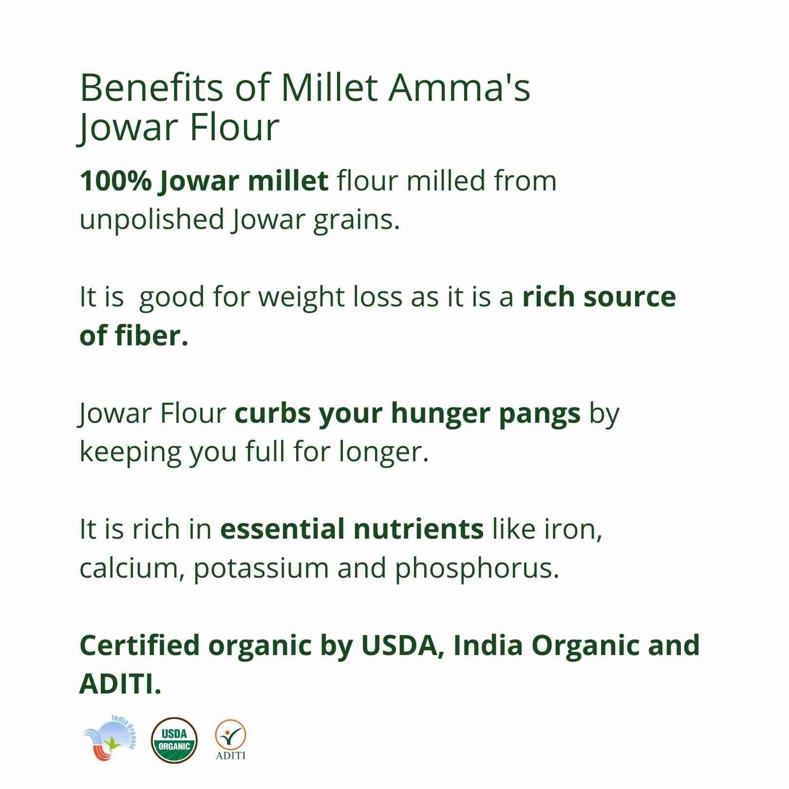 Jowar Millet Flour Organic 500 G