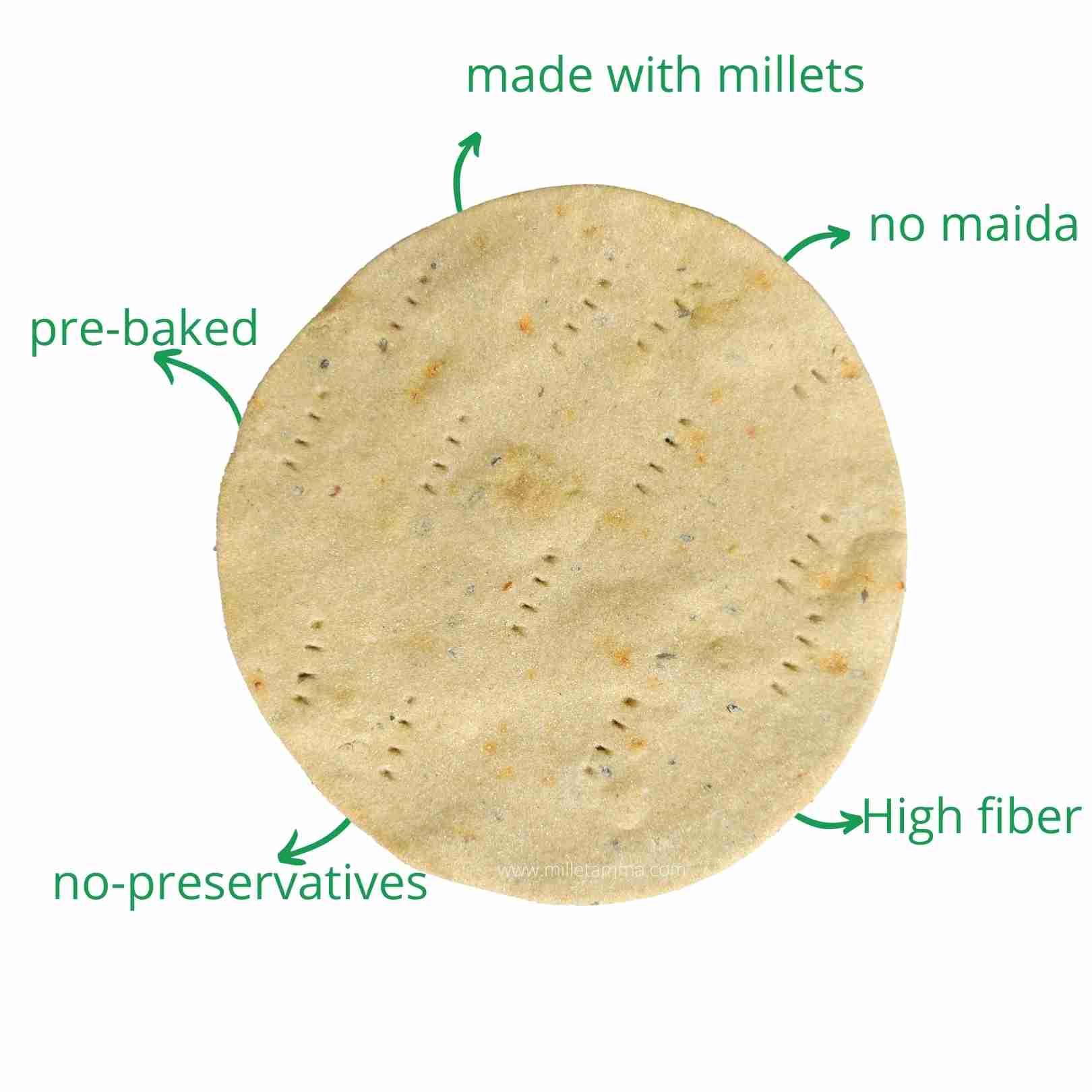 Millet Pizza Base Organic 6Pcs Per Pack - (200)g