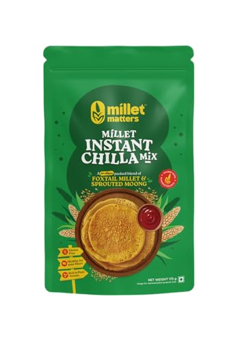 Millet Matters Instant Chilla Mix – Sprouted Moong + Foxtail Millet | High Plant Protein | 175g