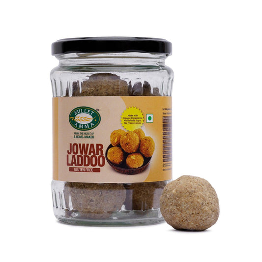Jowar Ladoo 300 GMS | Ready to Eat | Made with Jaggery | ( Jowar Ladoo - Sorghum , Jonna , Jola , Cholam ) | No Refined Sugar , No Additional Flavors or Colors , No Preservatives