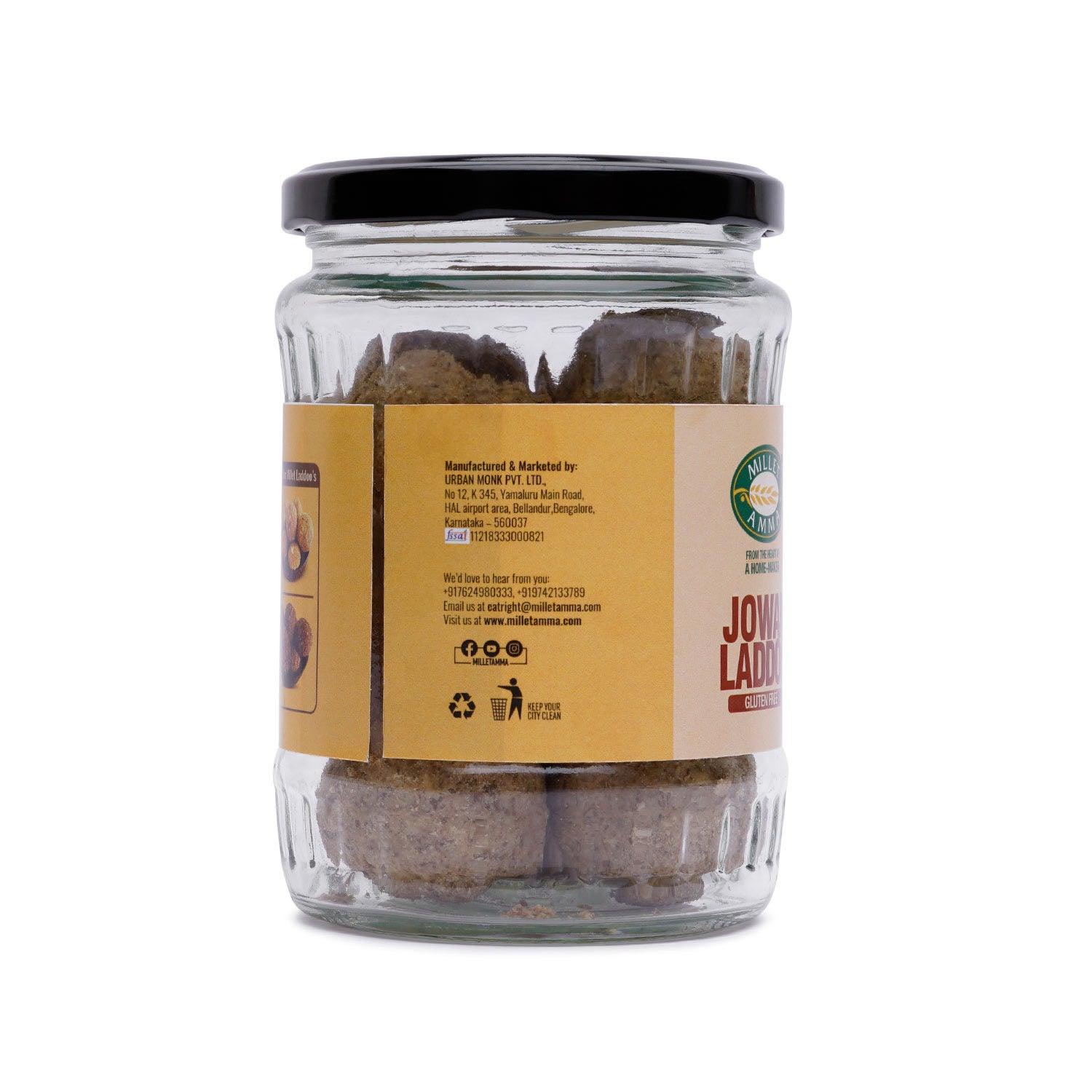 Jowar Ladoo 300 GMS | Ready to Eat | Made with Jaggery | ( Jowar Ladoo - Sorghum , Jonna , Jola , Cholam ) | No Refined Sugar , No Additional Flavors or Colors , No Preservatives