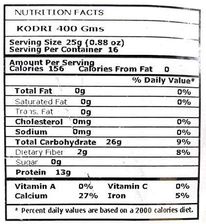 Miltop Kodri-Kodo Millet, 1 kg (Healthy Diabetic Food)