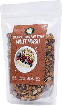 Millet Amma Chocolate Muesli 300 Gms Pack | Coated with Chocolate and Date Syrup | Gluten free, Best Choice for Millet Snacks & Breakfast Cereal | Rich in Fiber