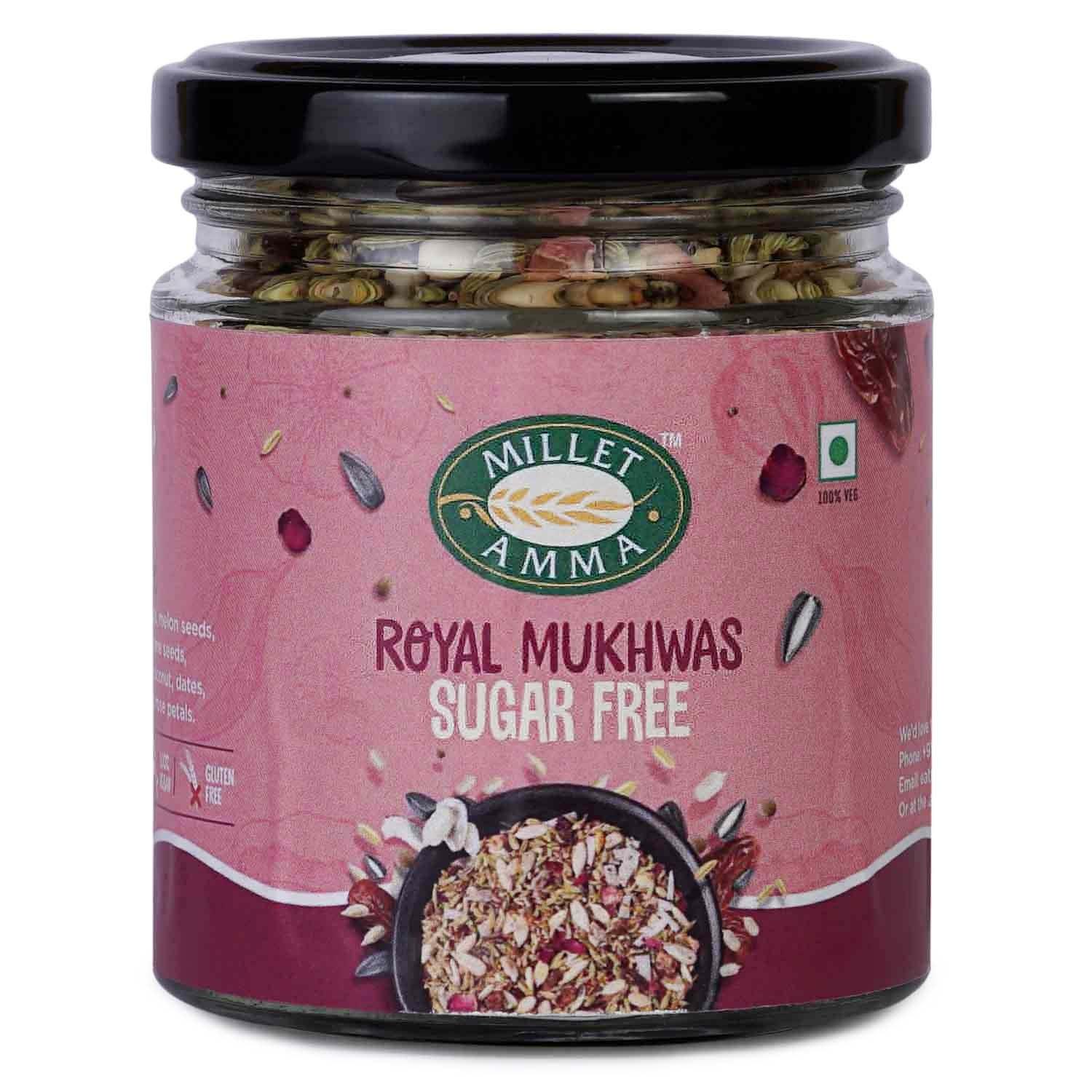 Royal Mukhwas Combo Pack of 2 | Royal Mukhwas Classic + Royal Mukhwas Sugar Free | 100gm Each