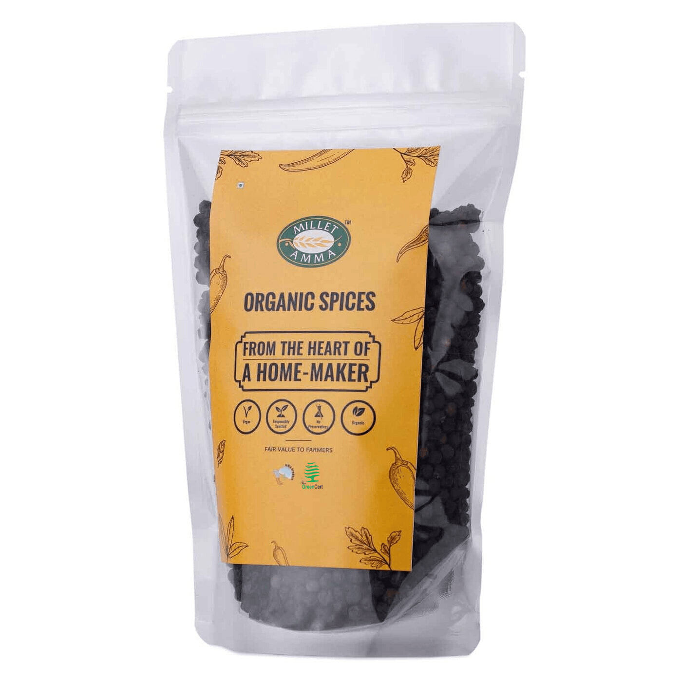 Black Pepper Corns Organic 100gm