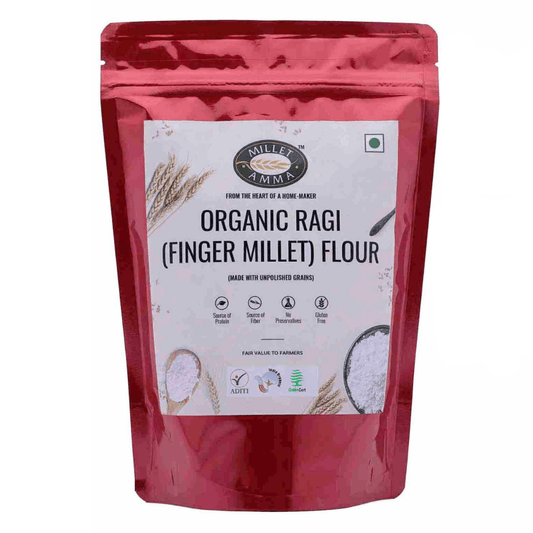 Organic Ragi (Finger Millet) Millet Flour | Gluten Free - 500gm