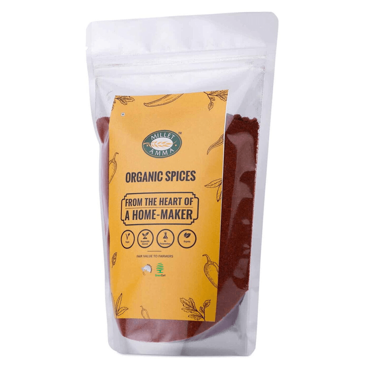 Guntur Red Chilli Whole Organic - 100gm