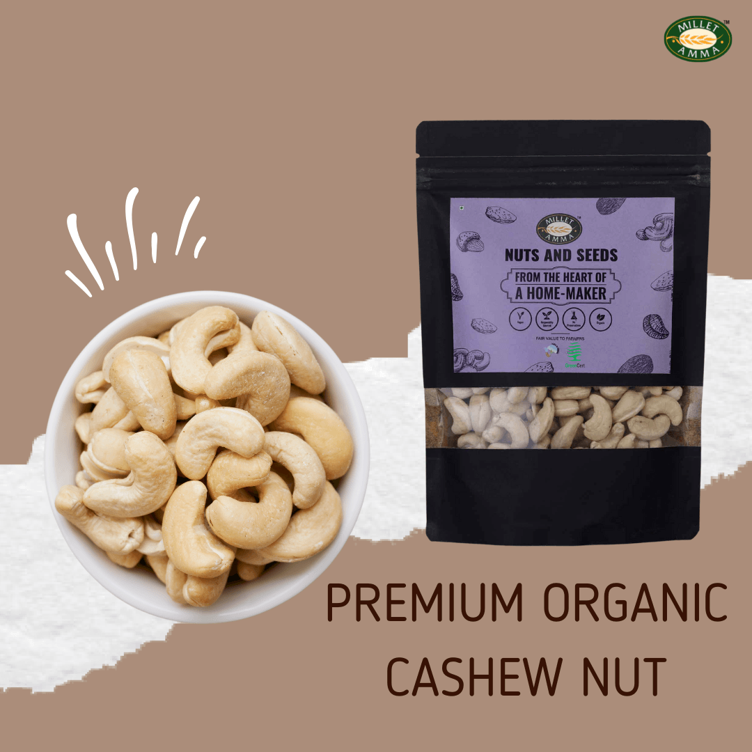 Organic Cashew 250 Gms | (Kaju, Jidipappu) | Healthy, Nutritious & Delicious Dry Fruits | 100% Vegan & Gluten Free | Source of Minerals & Vitamins