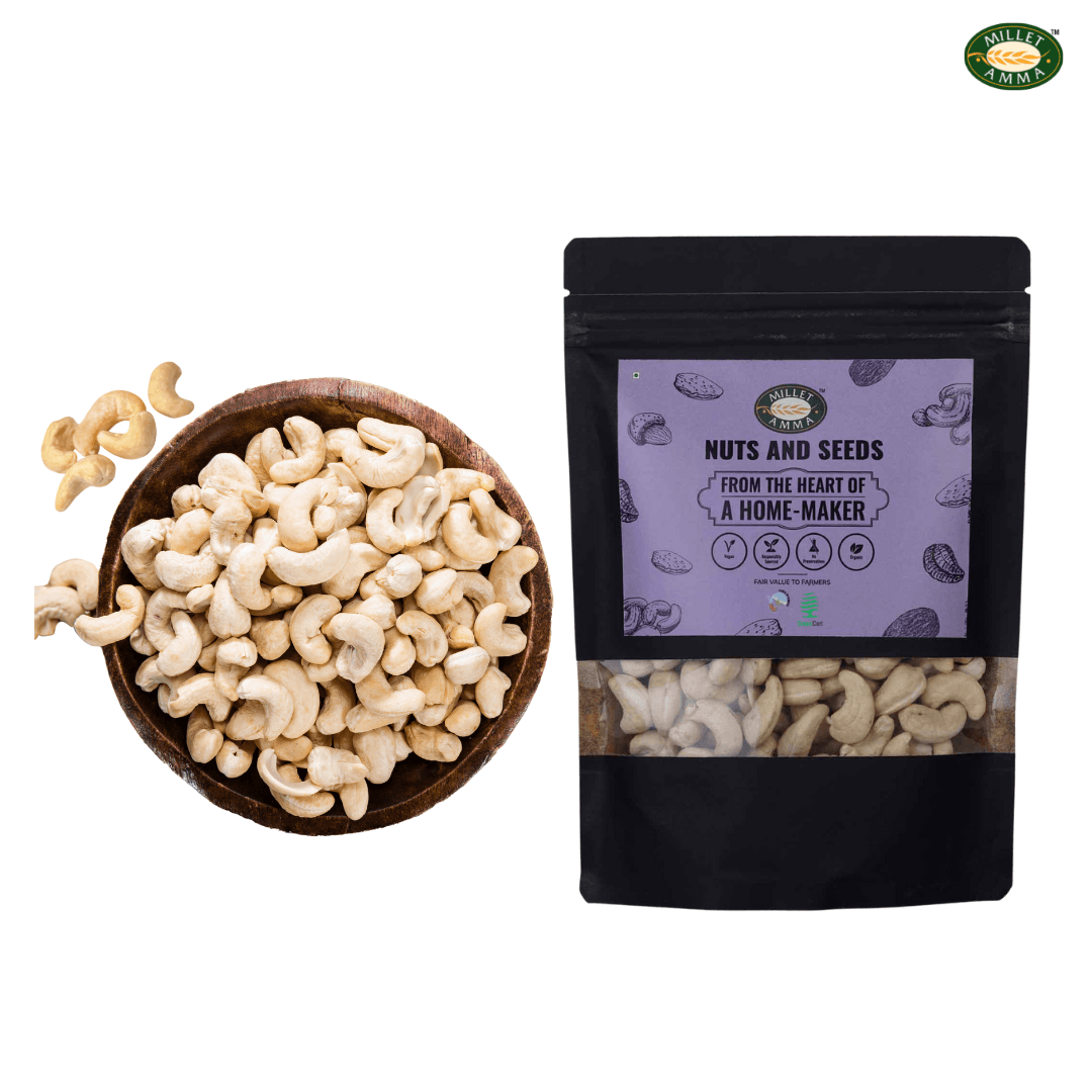 Organic Cashew 250 Gms | (Kaju, Jidipappu) | Healthy, Nutritious & Delicious Dry Fruits | 100% Vegan & Gluten Free | Source of Minerals & Vitamins
