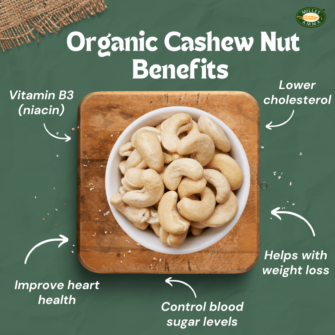 Organic Cashew 250 Gms | (Kaju, Jidipappu) | Healthy, Nutritious & Delicious Dry Fruits | 100% Vegan & Gluten Free | Source of Minerals & Vitamins