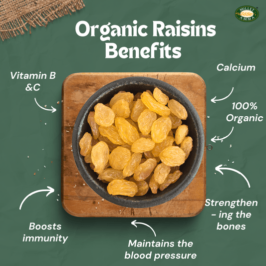 Organic Raisins (Dry Grapes) 250gm | Rich in Antioxidants & Source of Vitamins, Minerals | Helps in Strengthening The Bones & Boosting Immunity | 100% Vegan & Gluten Free
