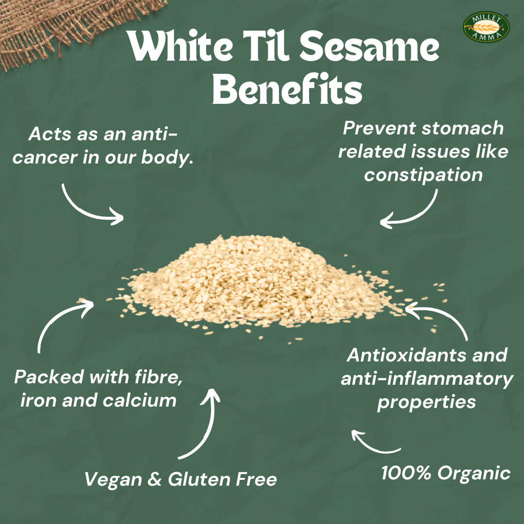 Organic White Til (Sesame Seeds) - 250gm