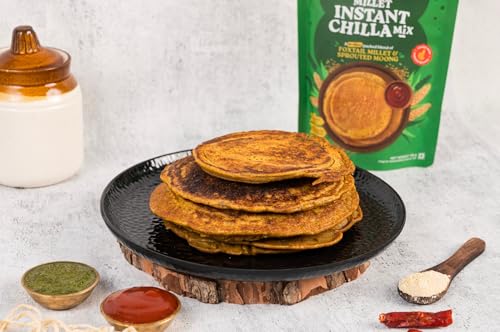 Millet Matters Instant Chilla Mix – Sprouted Moong + Foxtail Millet | High Plant Protein | 175g