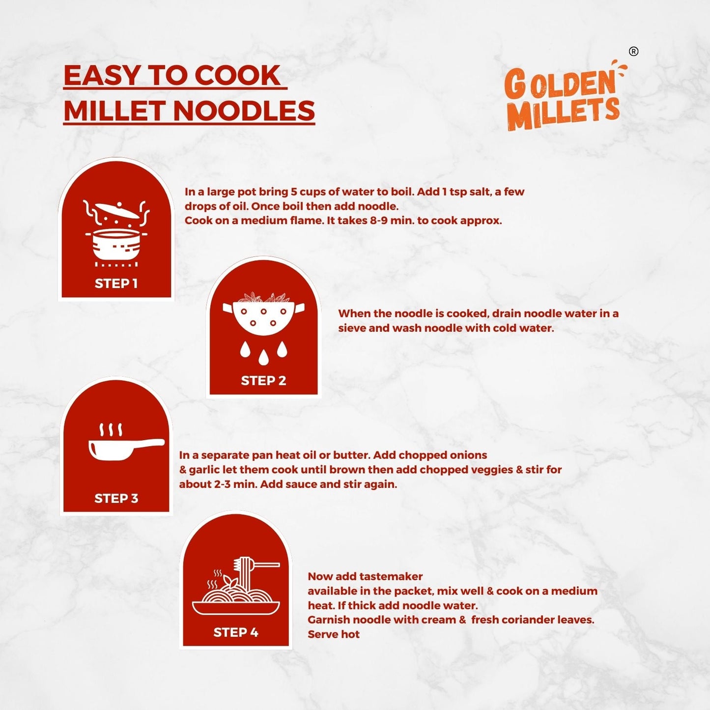 Cheese masala Millet Noodle