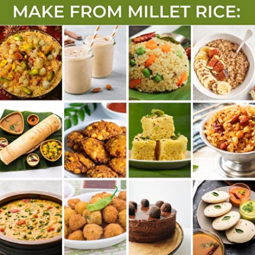GOLDEN MILLETS Foxtail Millet Unpolished Rice |100% Gluten Free & Natural |High Protein & More Fiber (Pack of 10, 500)