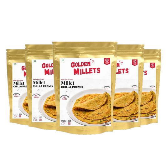 GOLDEN MILLETS Chilla Premix Millet | Healthy and Gluten-Free for Easy and Quick Meals (Pack of 5)