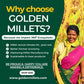 Golden Millets Daliya Gluten Free | No Preservative | Help For Weight Loss | Diabetic - Friendly | Jowar Daliya | Bajra Daliya | Ragi Daliya | (500 grams x 3)