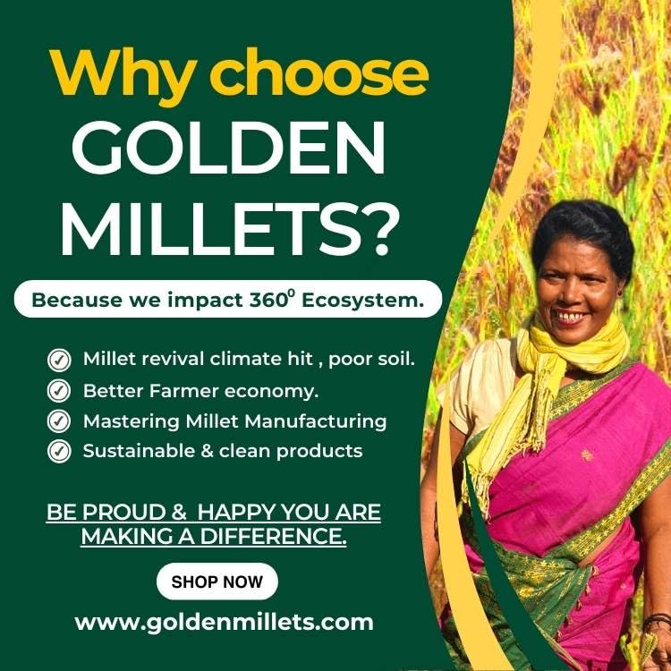 Golden Millets Daliya Gluten Free | No Preservative | Help For Weight Loss | Diabetic - Friendly | Jowar Daliya | Bajra Daliya | Ragi Daliya | (500 grams x 3)