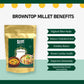 GOLDEN MILLETS Browntop Millet Unpolished Rice |100% Gluten Free & Natural |High Protein & More Fiber (Pack of 10, 1000)