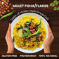 Golden Millet Poha Combo gluten free | Diabetic Friendly | No Preservative | Jowar Flakes | Bajra Flakes | Ragi Millet Flakes | (250g x 3)