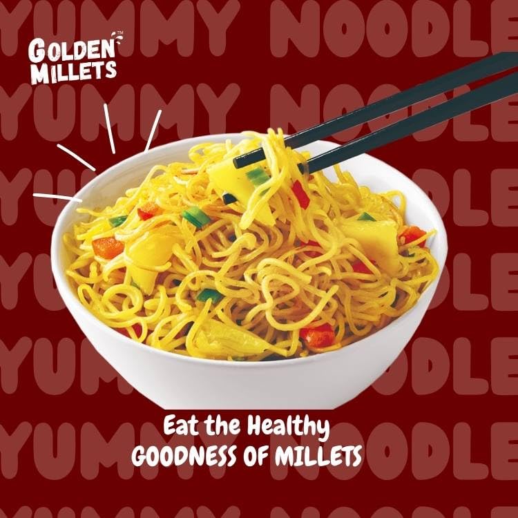 GOLDEN MILLETS Noodles Combo|Barnyard Millet Noodles|Millets Noodles For Kids|0% Maida|High Fibre|No Preservative|Healthy Noodles Millets|Millets Noodles For Diet|( 10X1 ),150 Grams