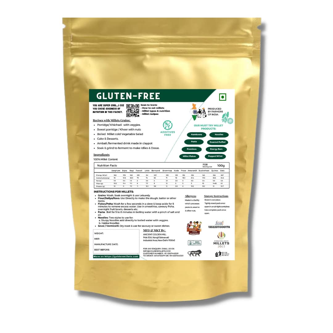 GOLDEN MILLETS Foxtail Millet Flakes 500gm
