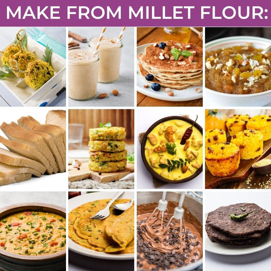GOLDEN MILLETS Little Millet flour 500g |100% Gluten Free |No Preservatives, High Protein Food (Pack of 5)