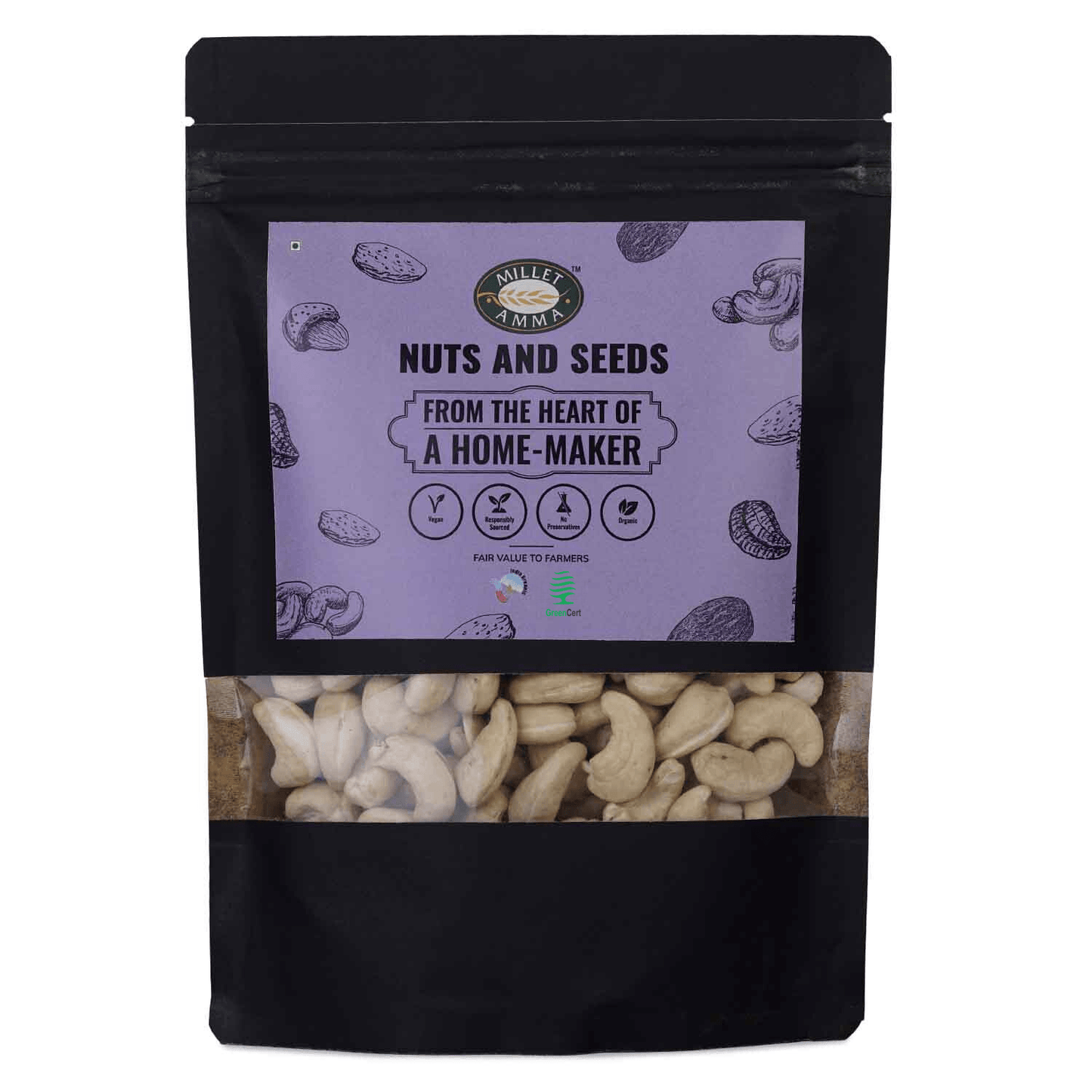 Organic Cashew 250 Gms | (Kaju, Jidipappu) | Healthy, Nutritious & Delicious Dry Fruits | 100% Vegan & Gluten Free | Source of Minerals & Vitamins