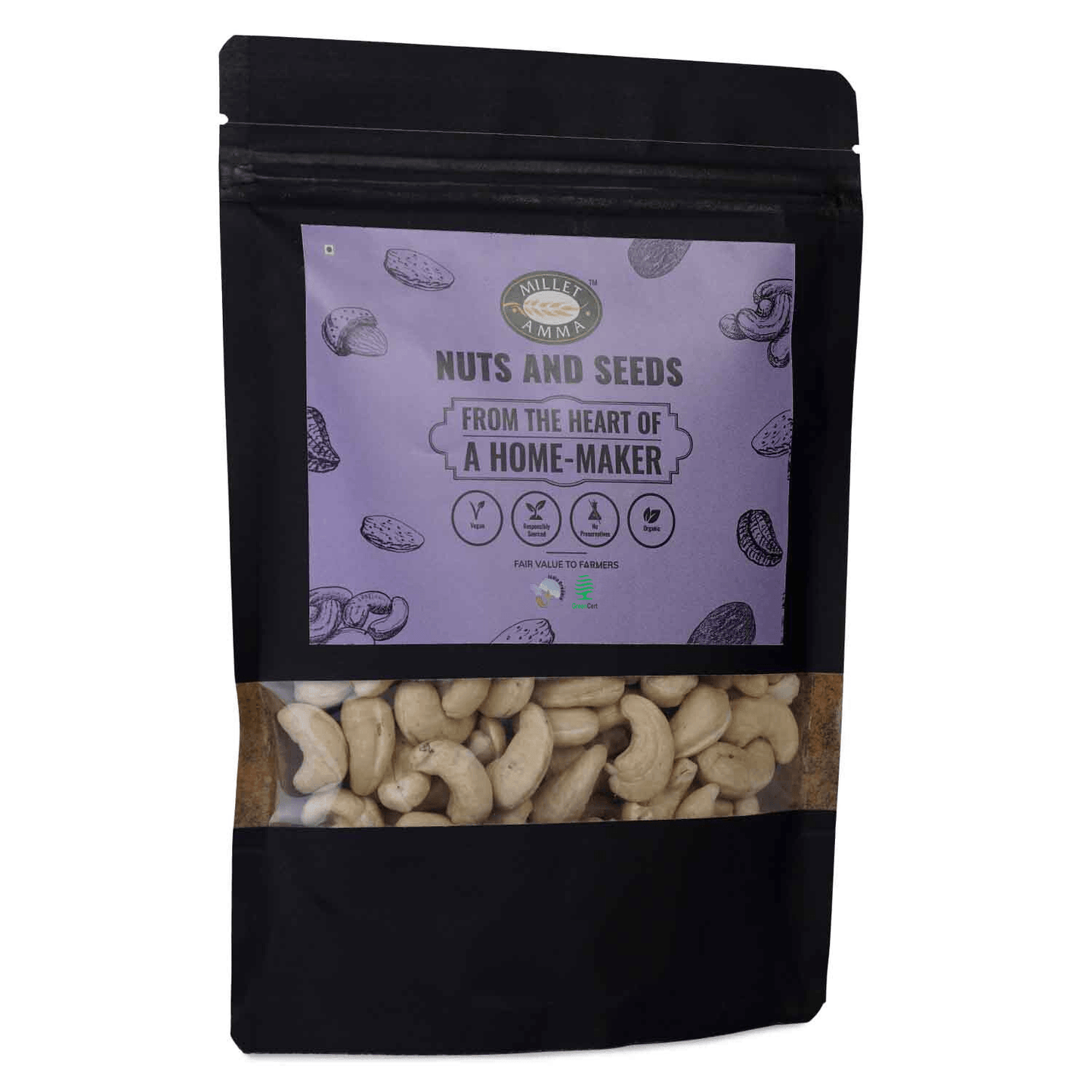 Organic Cashew 250 Gms | (Kaju, Jidipappu) | Healthy, Nutritious & Delicious Dry Fruits | 100% Vegan & Gluten Free | Source of Minerals & Vitamins