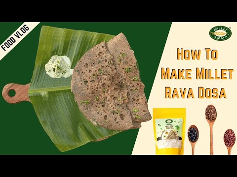 Millet Rava Dosa Mix | 250 Gms Pack | 58% Millet Content | Easy & Ready to Cook | Instant Millet Breakfast Mix | Rich in Protein & High Fiber | 100% Vegan